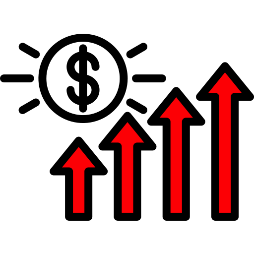 crecimiento del dinero icono gratis