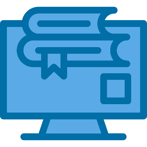 Online learning Generic Blue icon