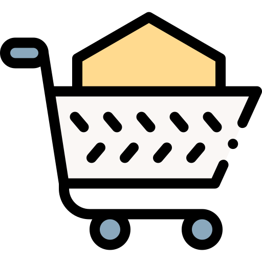 Shopping Cart Detailed Rounded Lineal Color Icon