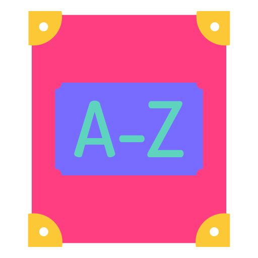 Letter A - Dictionary - Sticker