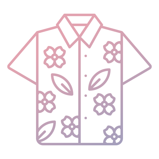 camisa hawaiana icono gratis