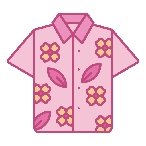 camisa hawaiana icono gratis