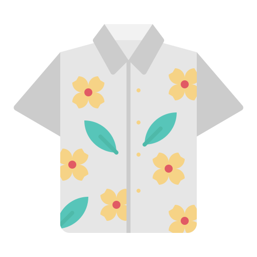 camisa hawaiana icono gratis