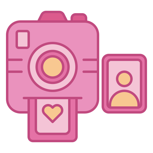 Polaroid camera Generic Outline Color icon