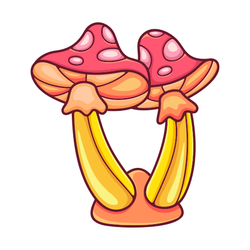 Mushroom free sticker Mushroom free sticker