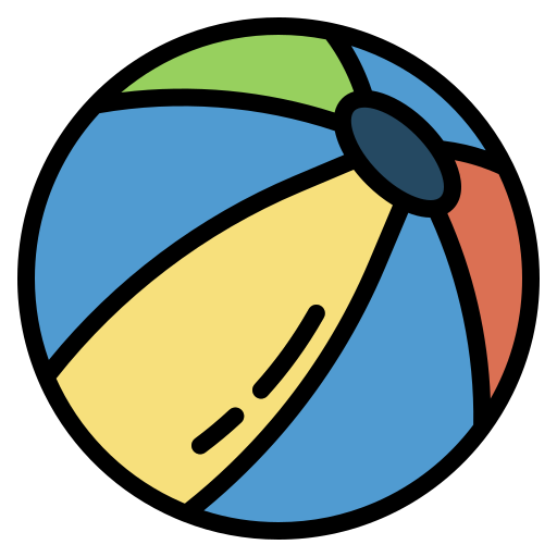 Beach ball Generic Outline Color icon