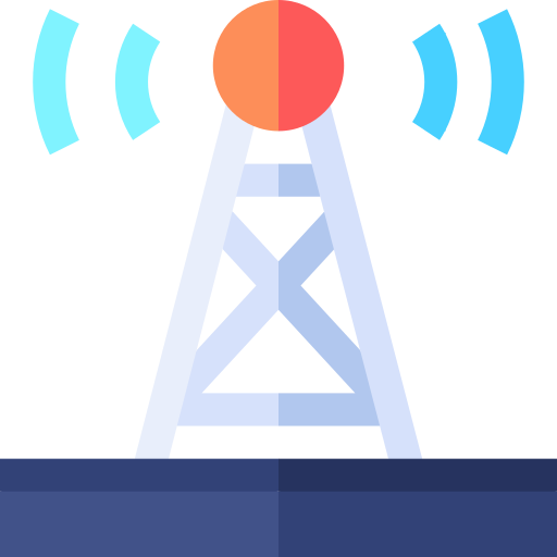 Signal tower Basic Straight Flat icon