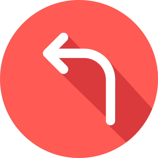 Turn left free icon Turn left free icon