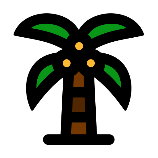 Árbol de coco icono gratis