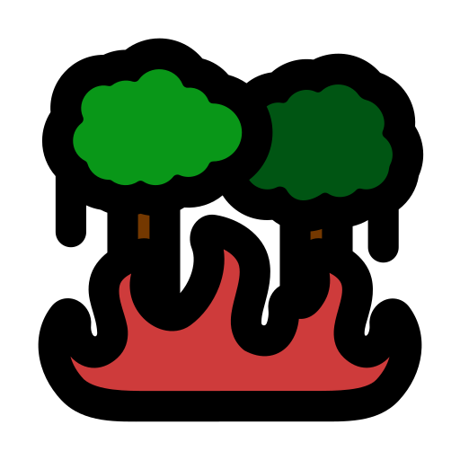 incendio forestal icono gratis