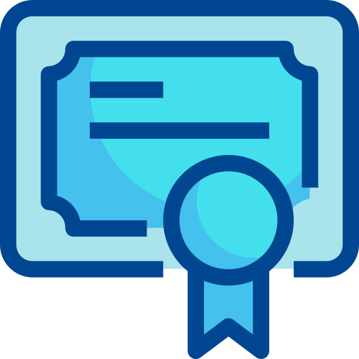 Certificate Generic Blue icon