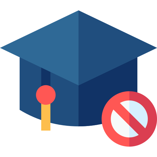 sem educação grátis ícone