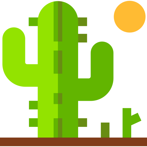 Cactus Basic Straight Flat icon