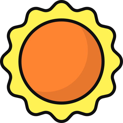 Sun Generic Outline Color icon