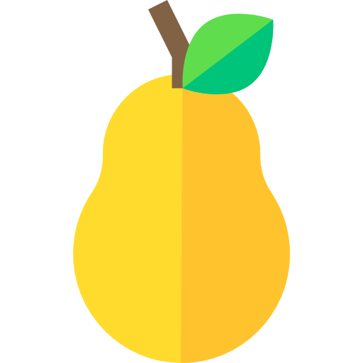 Pear Basic Straight Flat icon