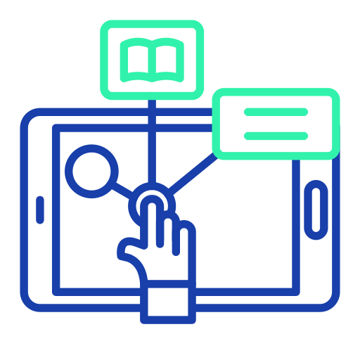 contenido interactivo icono gratis