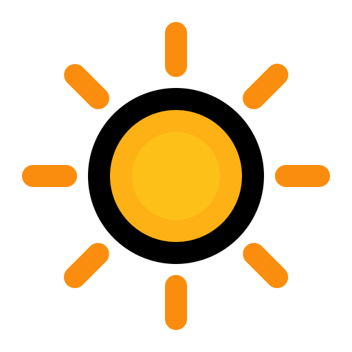 Sun Generic Outline Color icon