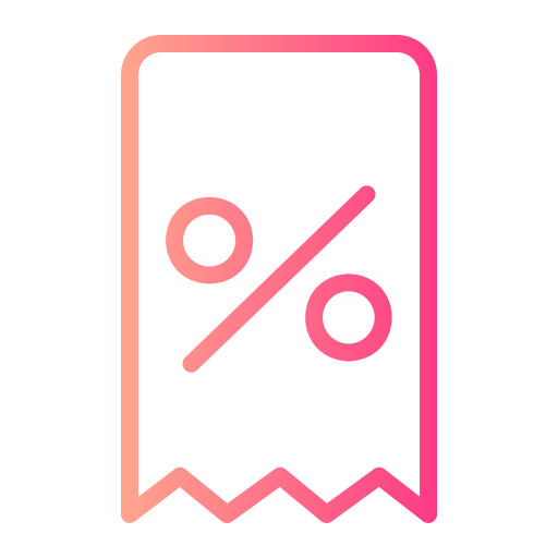 Percentage free icon Percentage free icon
