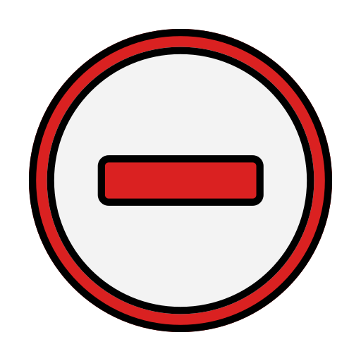 Forbidden Generic Outline Color icon