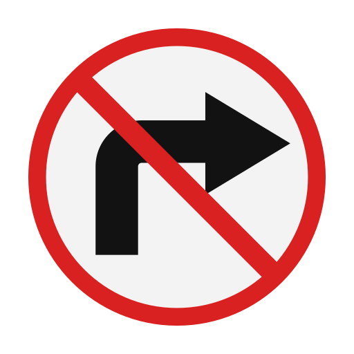 Turn Right - Free Signaling Icons