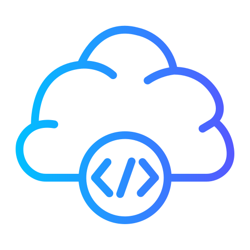 codificación en la nube icono gratis