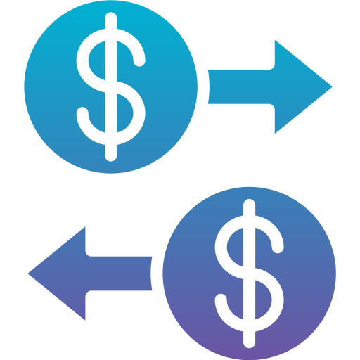 transacción monetaria icono gratis