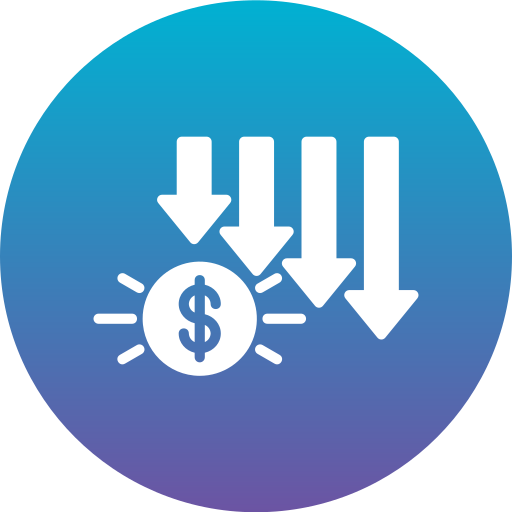 pérdida de dinero icono gratis