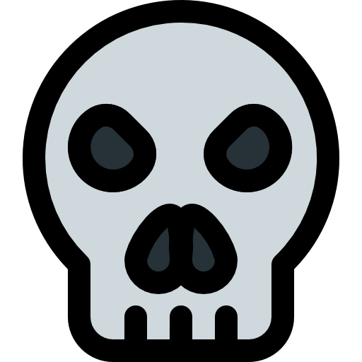 Skull Pixel Perfect Lineal Color icon