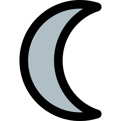 Half moon Pixel Perfect Lineal Color icon