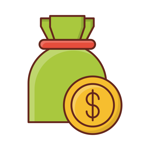 Dollar sack Generic Outline Color icon