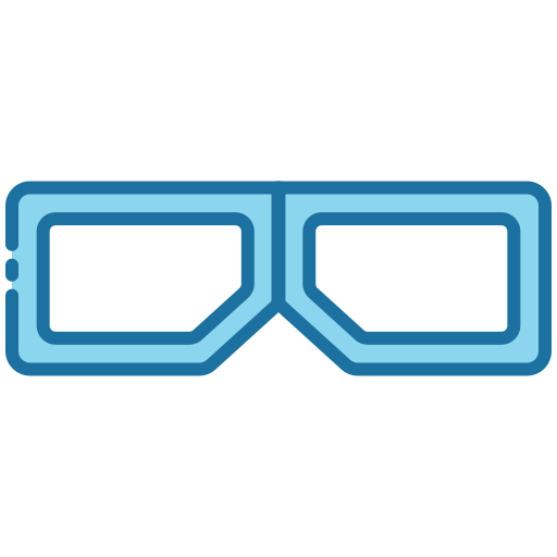 3d glasses Generic Blue icon