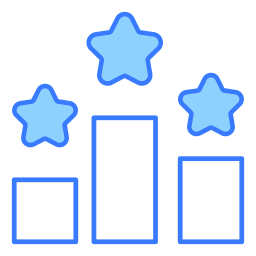 Rating Stars Generic Blue Icon