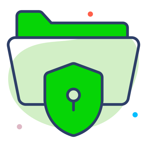seguridad de datos icono gratis