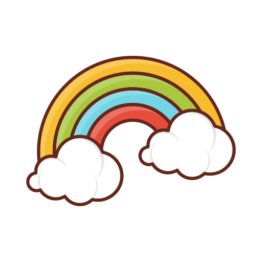 Rainbow Generic Outline Color icon