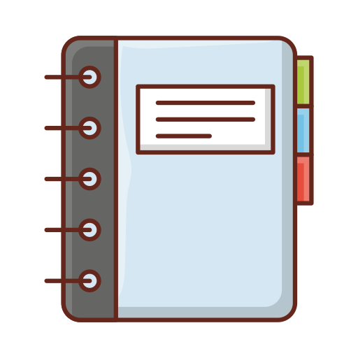 Contact book Generic Outline Color icon