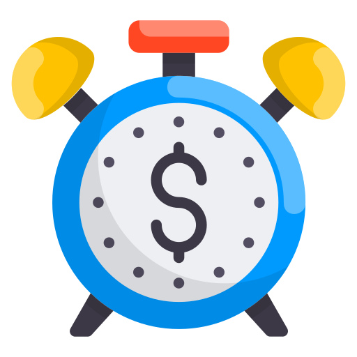 el tiempo es dinero icono gratis