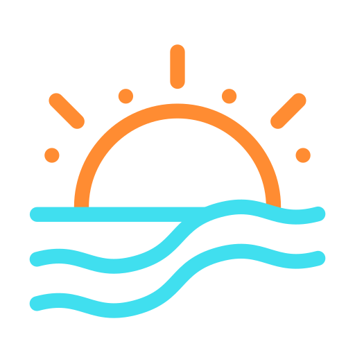 Sea Generic Outline Color icon