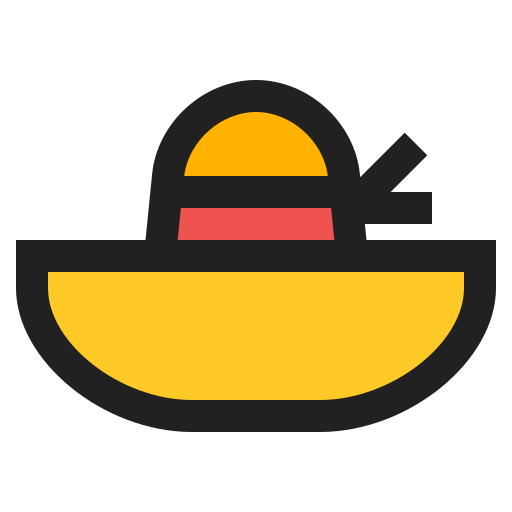 Sun hat Generic Outline Color icon