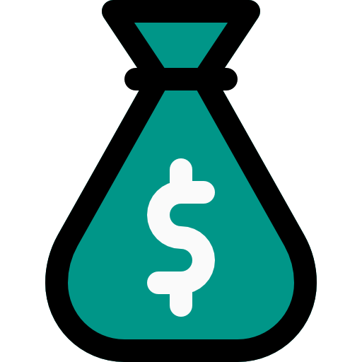 bolsa de dinero icono gratis