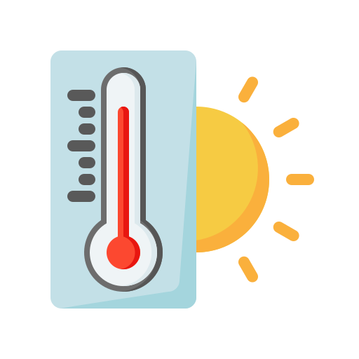 temperatura caliente icono gratis