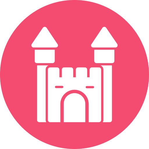 castillo inflable icono gratis