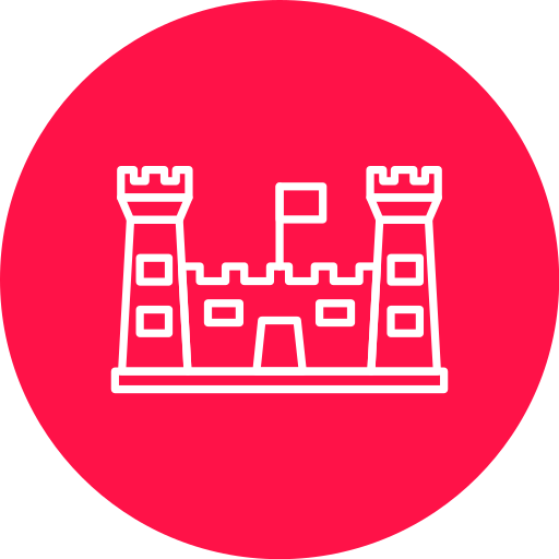 castillo de arena icono gratis