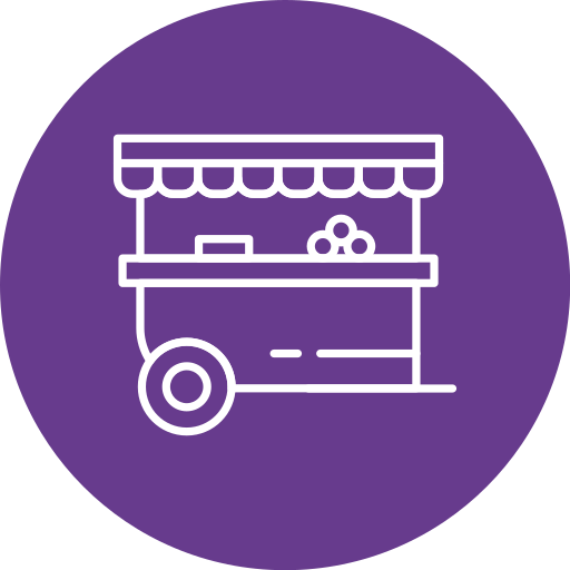 puesto de comida icono gratis