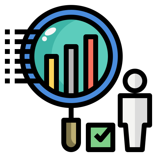 investigación cualitativa icono gratis