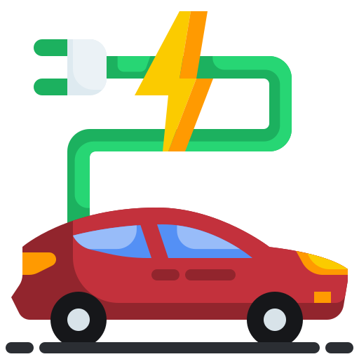 coche eléctrico icono gratis