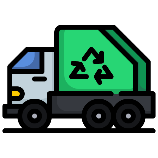 Recycling Truck Generic Outline Color Icon