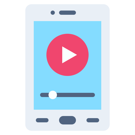 vídeo móvil icono gratis