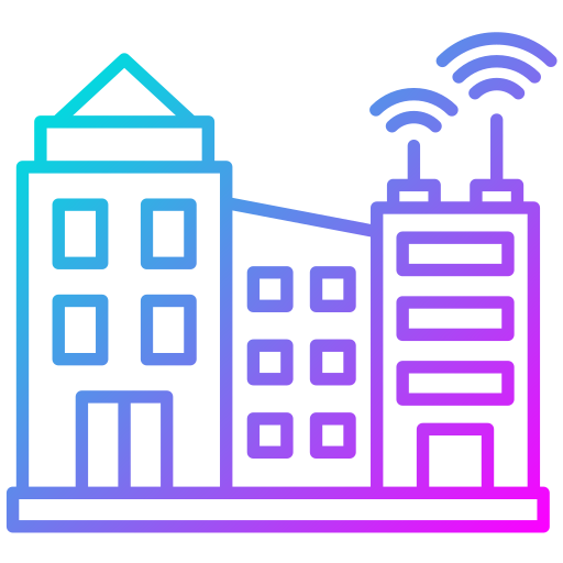 ciudad inteligente icono gratis