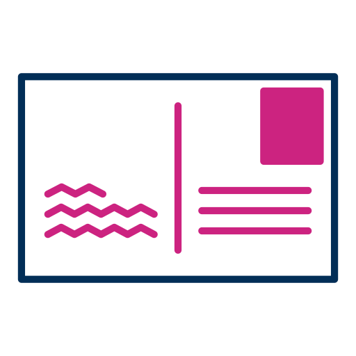 tarjeta postal icono gratis