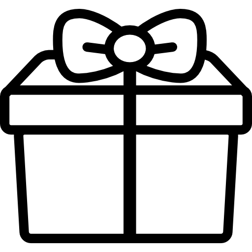 Giftbox with Big ribbon - Free signs icons